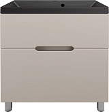 Style Line Тумба с кварцевой раковиной антрацит Матис 70 крем